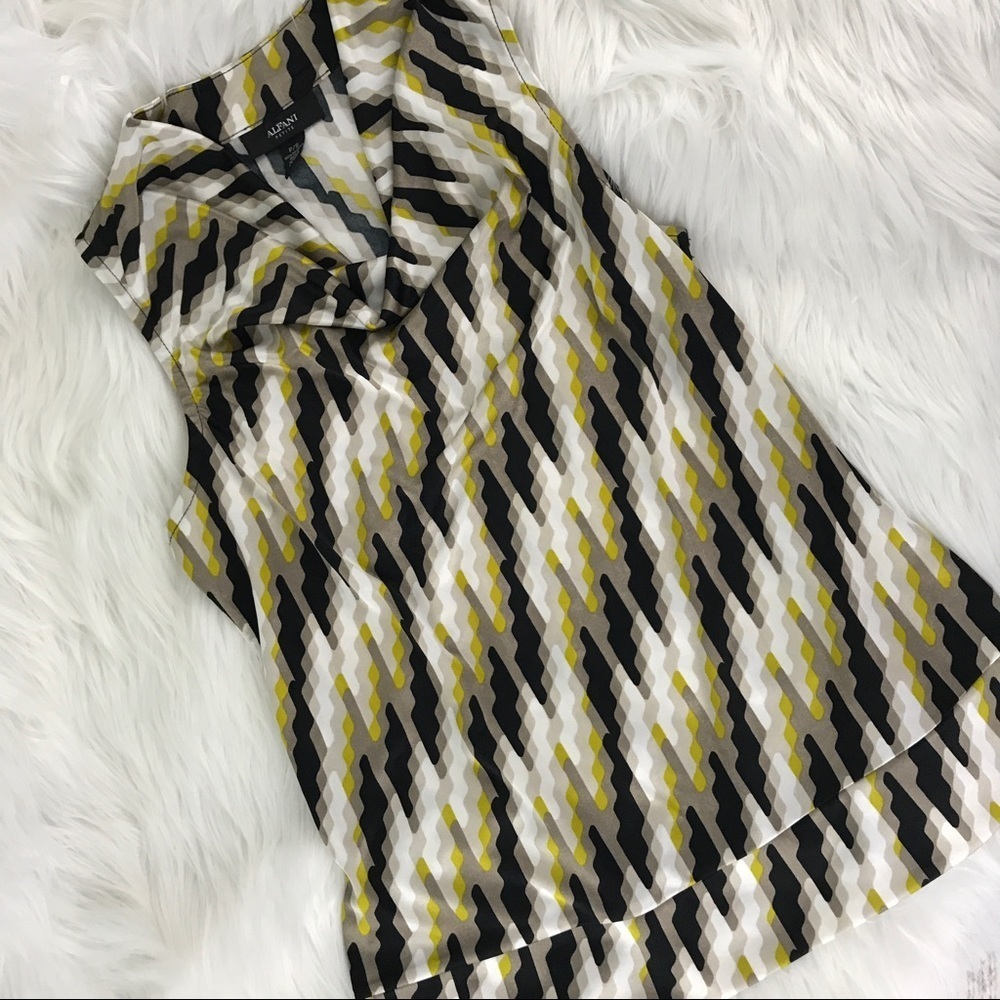 Alfani Yellow & Black Sleeveless Top
